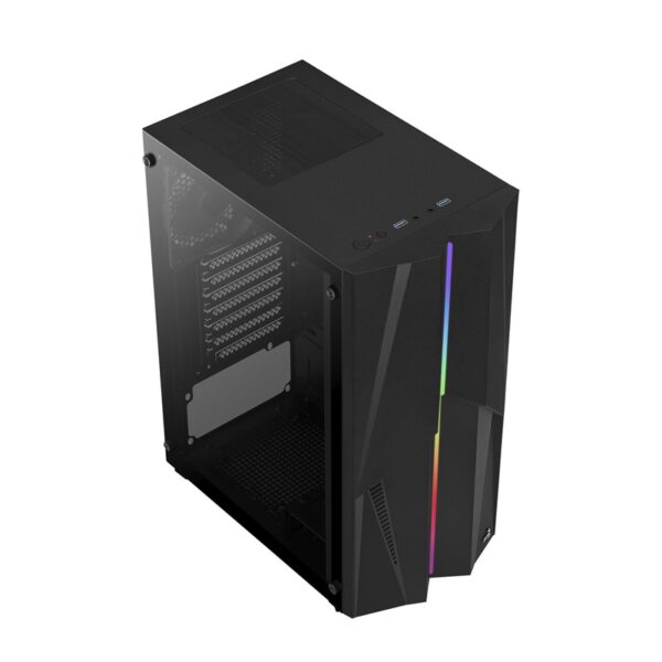 Gabinete Gamer Aerocool Mecha Preto RGB Lateral Vidro V1 72998 Sem Fonte - Image 2