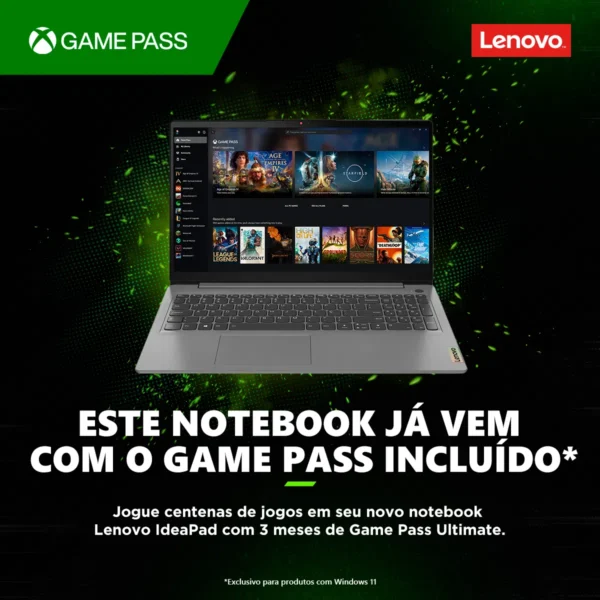 Notebook Lenovo IdeaPad 3i i3-1115G4 4GB 256GB SSD Intel UHD Graphics Windows 11 15.6" 82MD000ABR Cinza - Image 3