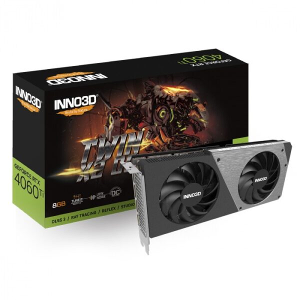 Placa de Vídeo  INNO3D Geforce RTX 4060 TI 8GB Twin X2 8GB GDDR6 128-BIT N406T2-08D6-171153N