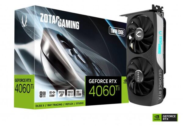 Placa de Vídeo Zotac Gaming Geforce RTX 4060TI 8GB GDDR6 TWIN EDGE ZT