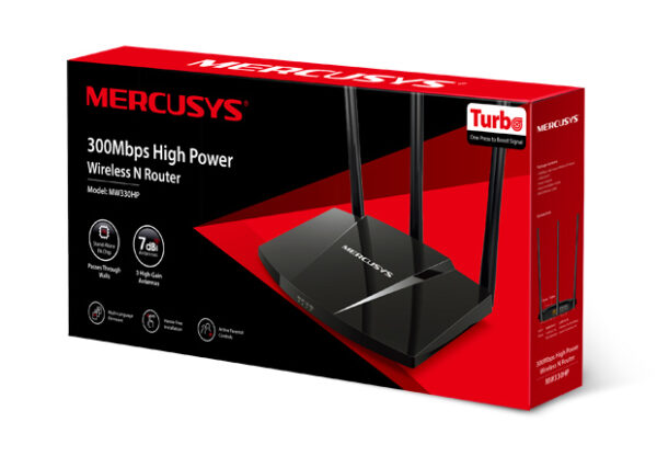 Roteador Wireless Mercusys MW330HP Wireless N 300Mbps High Power, Preto - Image 4