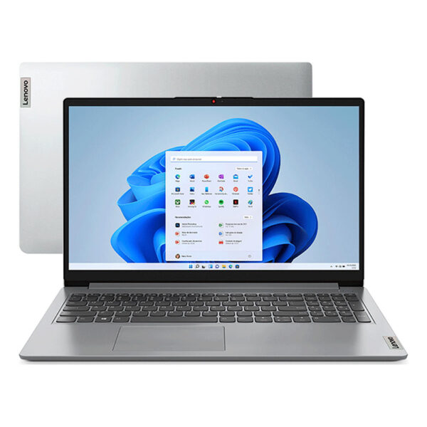 Notebook Lenovo Ultrafino IdeaPad 1i i3-1215U - 15.6" 4GB - 256GB SSD - Intel UHD Graphics - 82VY000TBR Cloud Grey