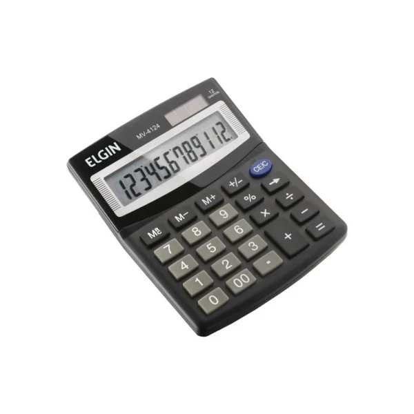Calculadora Mesa 12 Dígitos Solar Bateria Visor Lcd Elgin - mv 4124 - Image 5