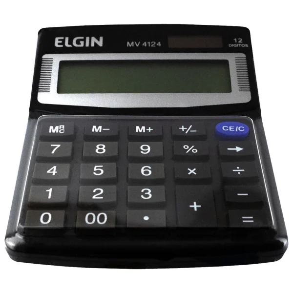 Calculadora Mesa 12 Dígitos Solar Bateria Visor Lcd Elgin - mv 4124 - Image 4