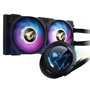 Water Cooler Gigabyte Aorus Waterforce X 240, 240mm, Intel e AMD, RGB, Display LCD, Preto