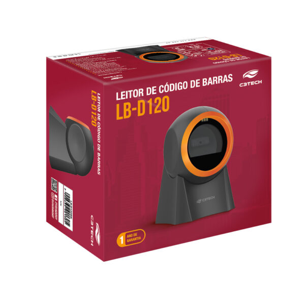 Leitor de Código de Barras 1D/2D USB LB-D120BK C3Tech - Imagem 3