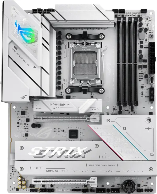Placa mãe ASUS ROG STRIX B850 Wifi, AM5, Bluetooth, Wi-fi, DisplayPort, HDMI, Branco - Imagem 3