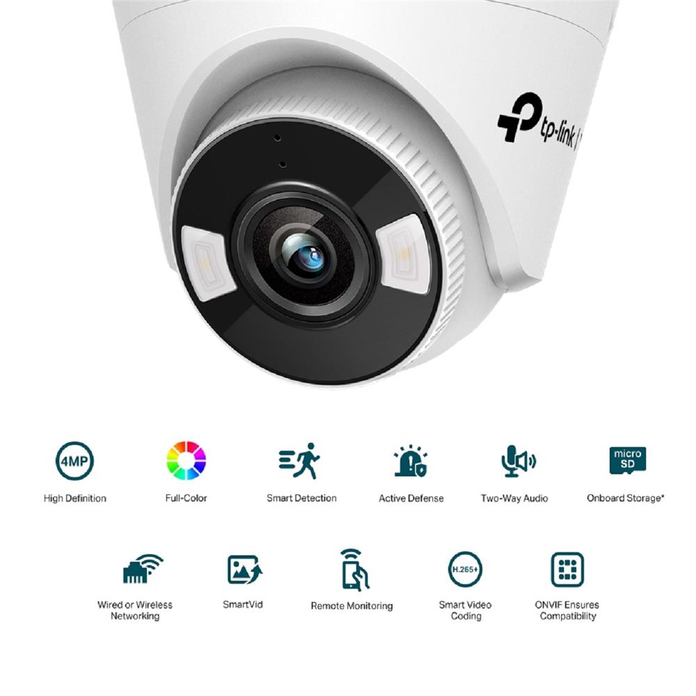 Câmera Ip Interna Tp-link Turret Vigi C440 Colorida Ia Poe, 2.8 mm, 4MP, Branca - Imagem 2