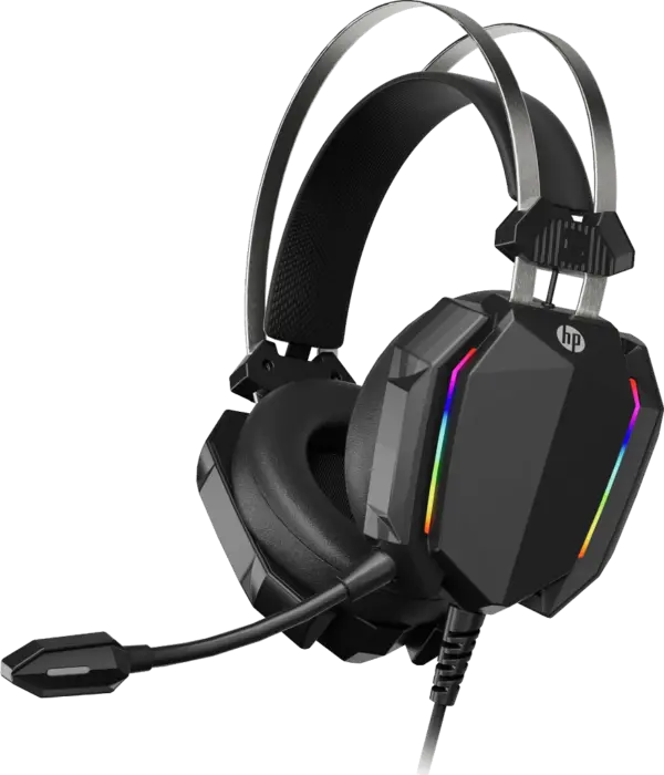 Headset HP DHH-3215U Gamer USB 7.1, RGB estático com sete cores, Resposta de frequência 20 Hz - 20 KHz, alto-falante 50 mm, cabo 2,2 Metros.