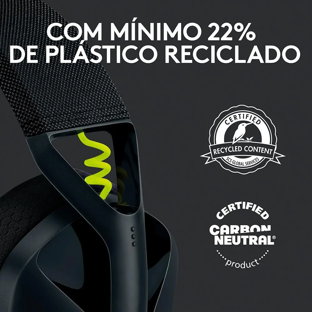 Headset Gamer Sem Fio Logitech G435 Preto - Imagem 6