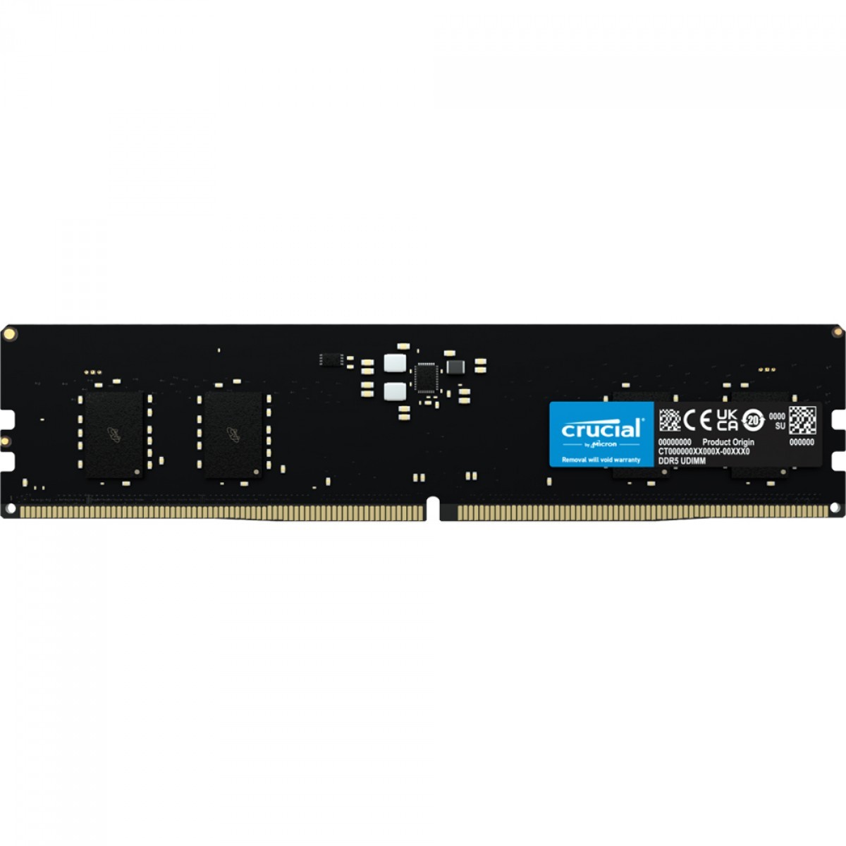 Memória Ram Para Pc Ddr5 16gb 5600mhz Cl46 Crucial Basics Ct16g56c46u5 Desktop Udimm Preto