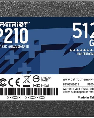 HD SSD 512gb Patriot P210, 2.5_ Sata Iii 6gb-s, Leitura 520mb-s, Gravação 430mb-s - P210s512g25 - 0001