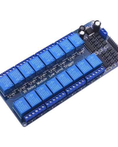 Módulo de relé de 16 canais dc 12v com optoacoplador lm2576 - 0001